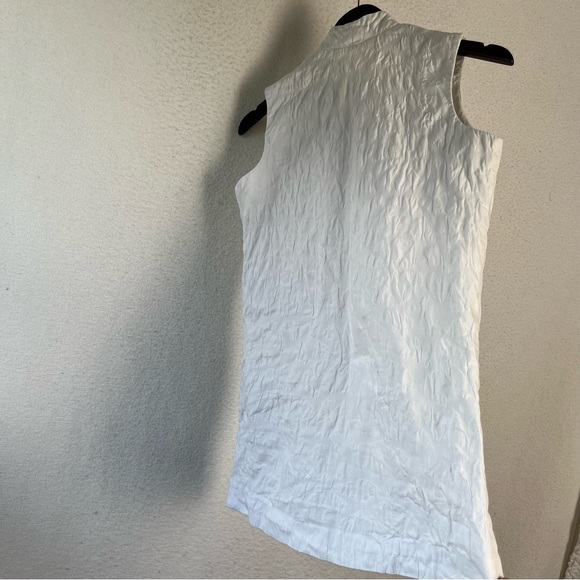 Gabar New York Vintage white vest women’s S or XS long line floral textured vest - Picture 13 of 16